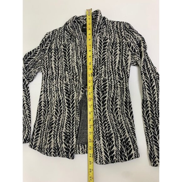 Nic+Zoe Open Front Black & Gray Cardigan Blazer Size Petite - Picture 9 of 12
